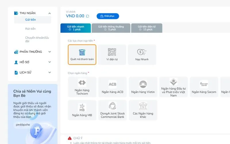 BK8 Nhà Cái Cá Cược Trực Tuyến Uy Tín Hướng dẫn rút tiền BK88 an toàn về ngân hàng